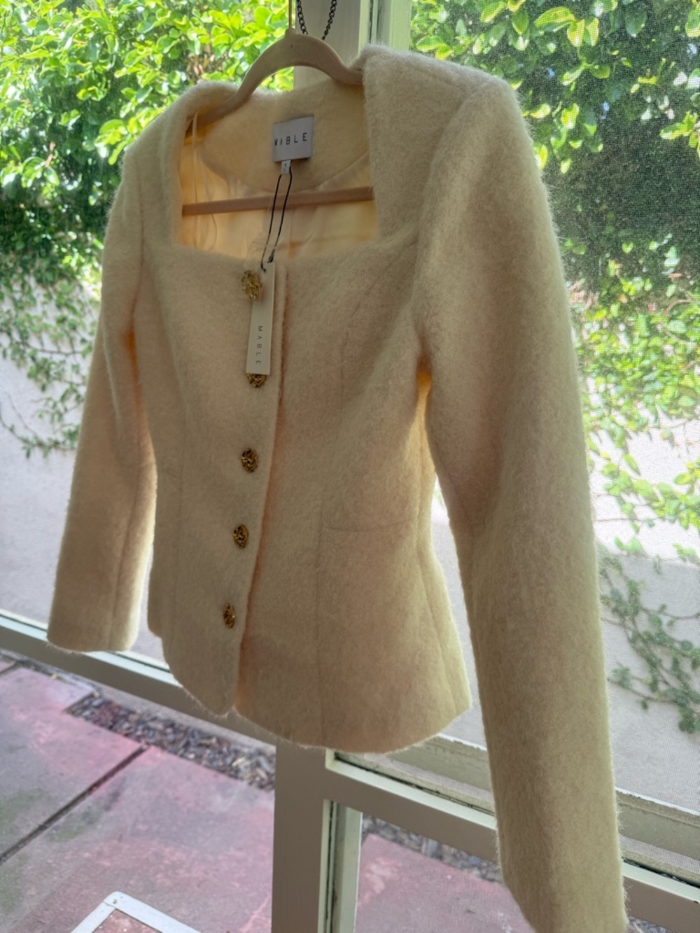 NWT MABLE NERISSA JEWEL BUTTON
BOUCLE JACKET - Picture 14 of 16